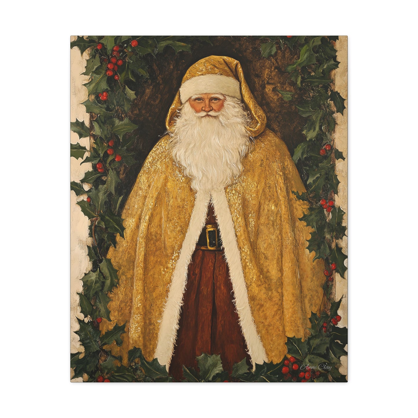 Snuggly Santa Matte Canvas, Stretched, 1.25"