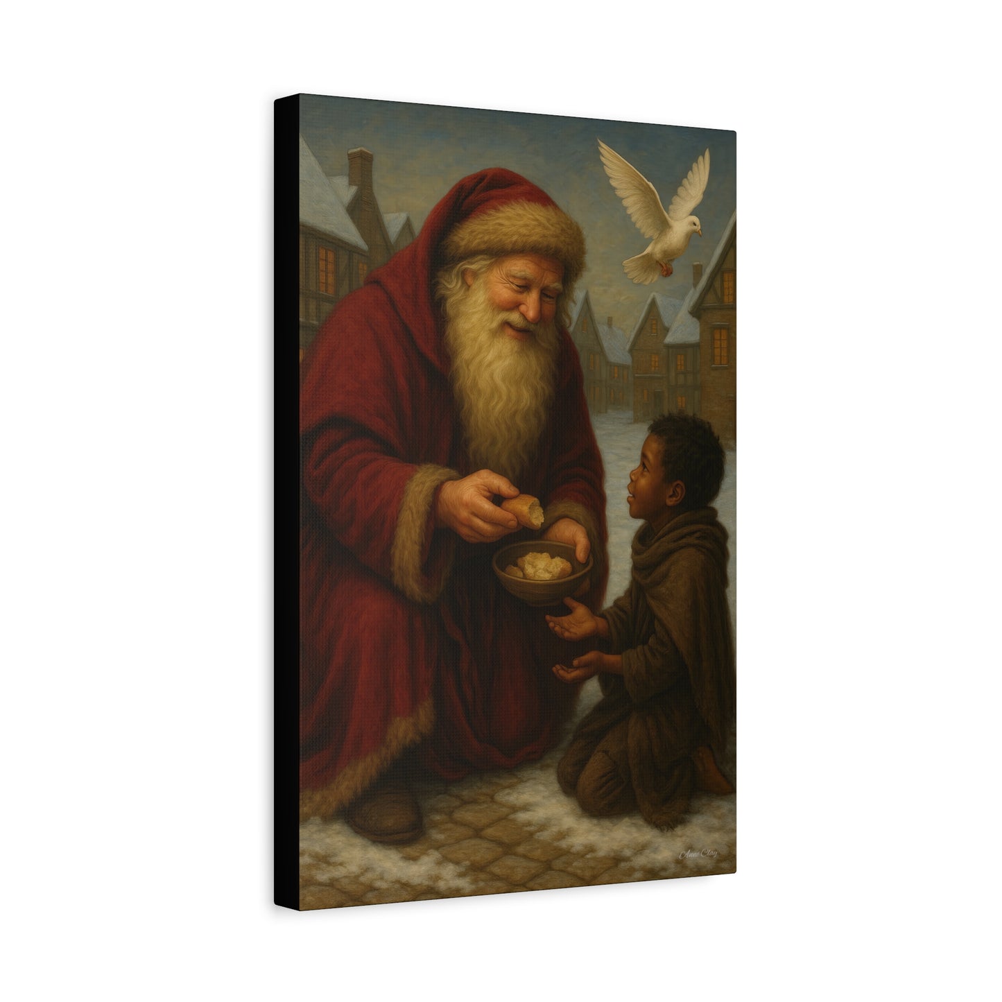 Spirit of Christmas Santa Giving Joy Canvas Print