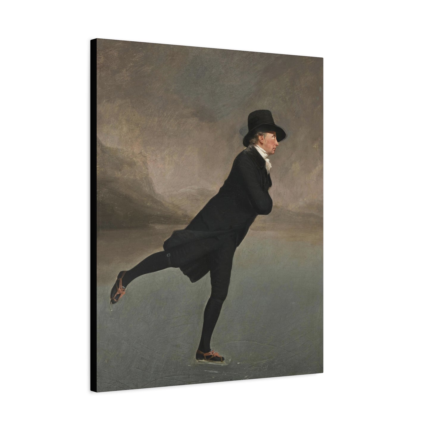 The Skating Reverend Vintage Ice Skating Canvas Wall Art – Classic Home Decor for Winter Lovers