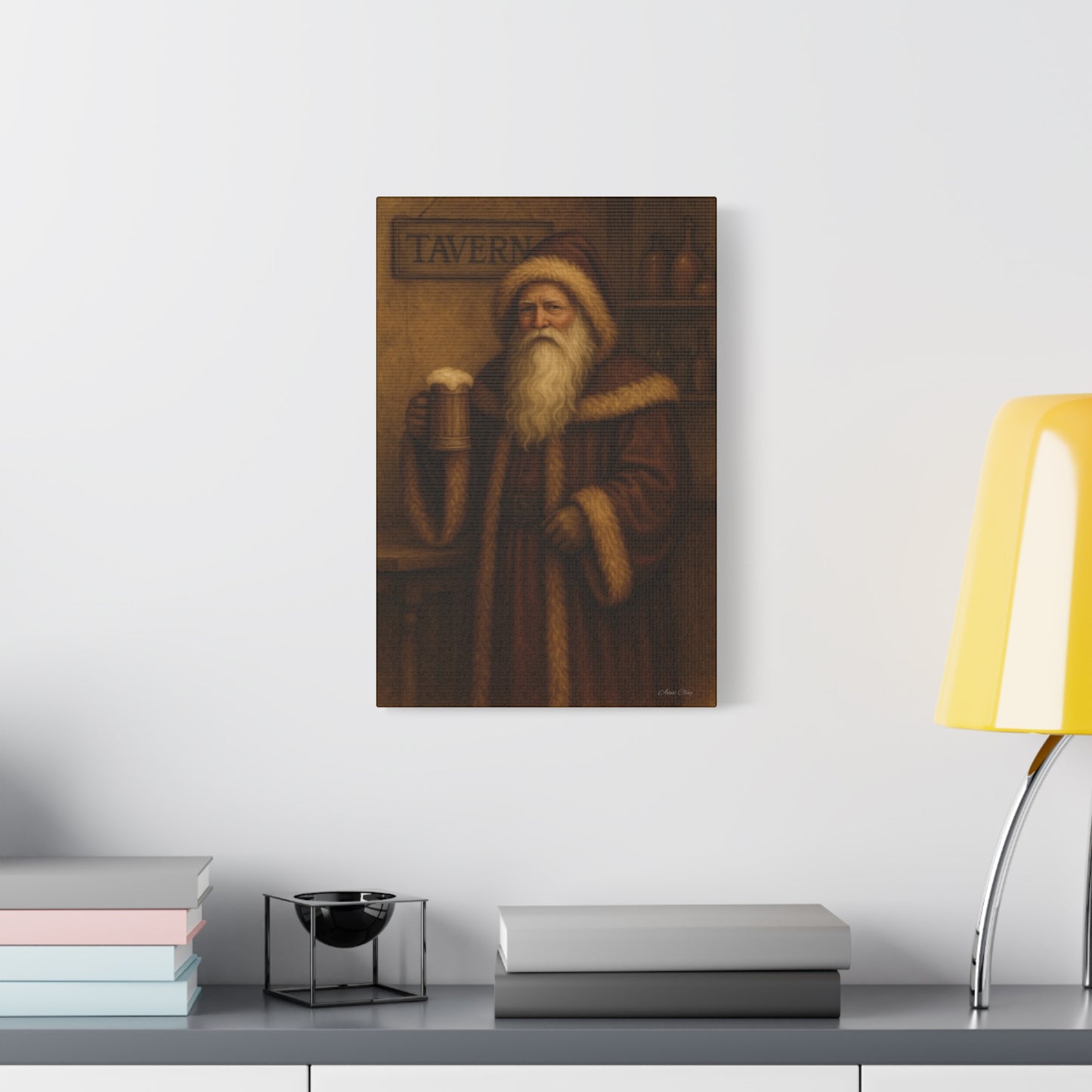 Santa Claus Tavern Canvas Art