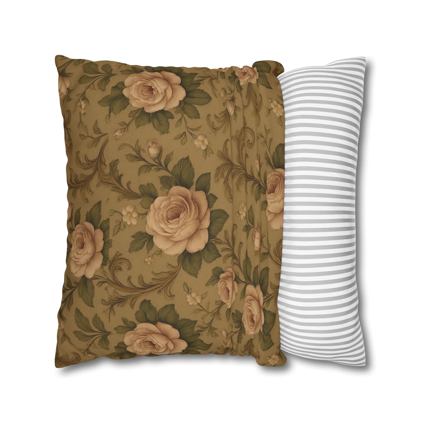Vintage Floral Pillowcase, Decorative Throw Pillow, Cozy Home Decor, Gift for Her, Rustic Living Room Accent