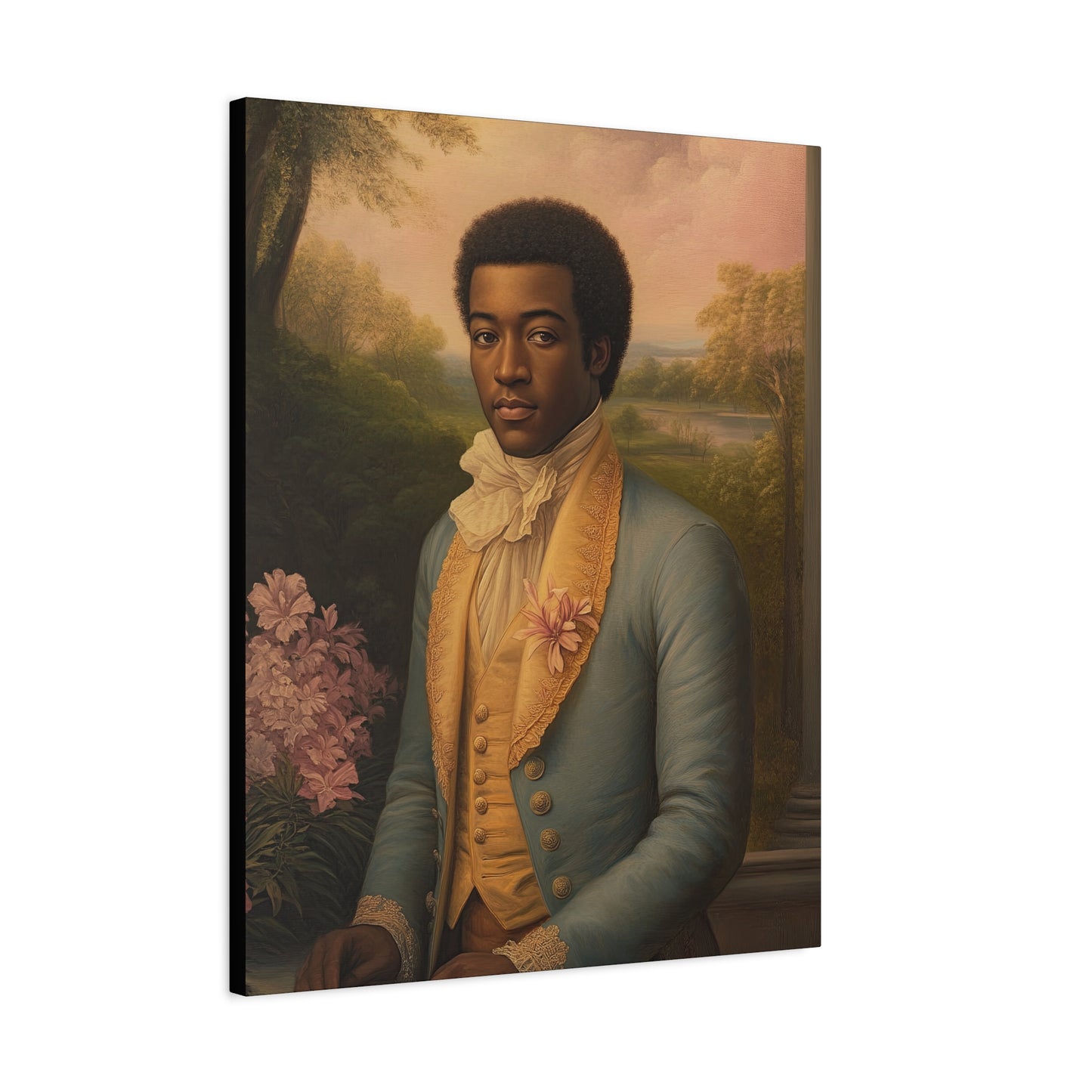 Elegant Stretched Canvas Art Print, Historical Portrait, Home Decor, Gift Idea, Wall Art, Living Room Decoration, Black History