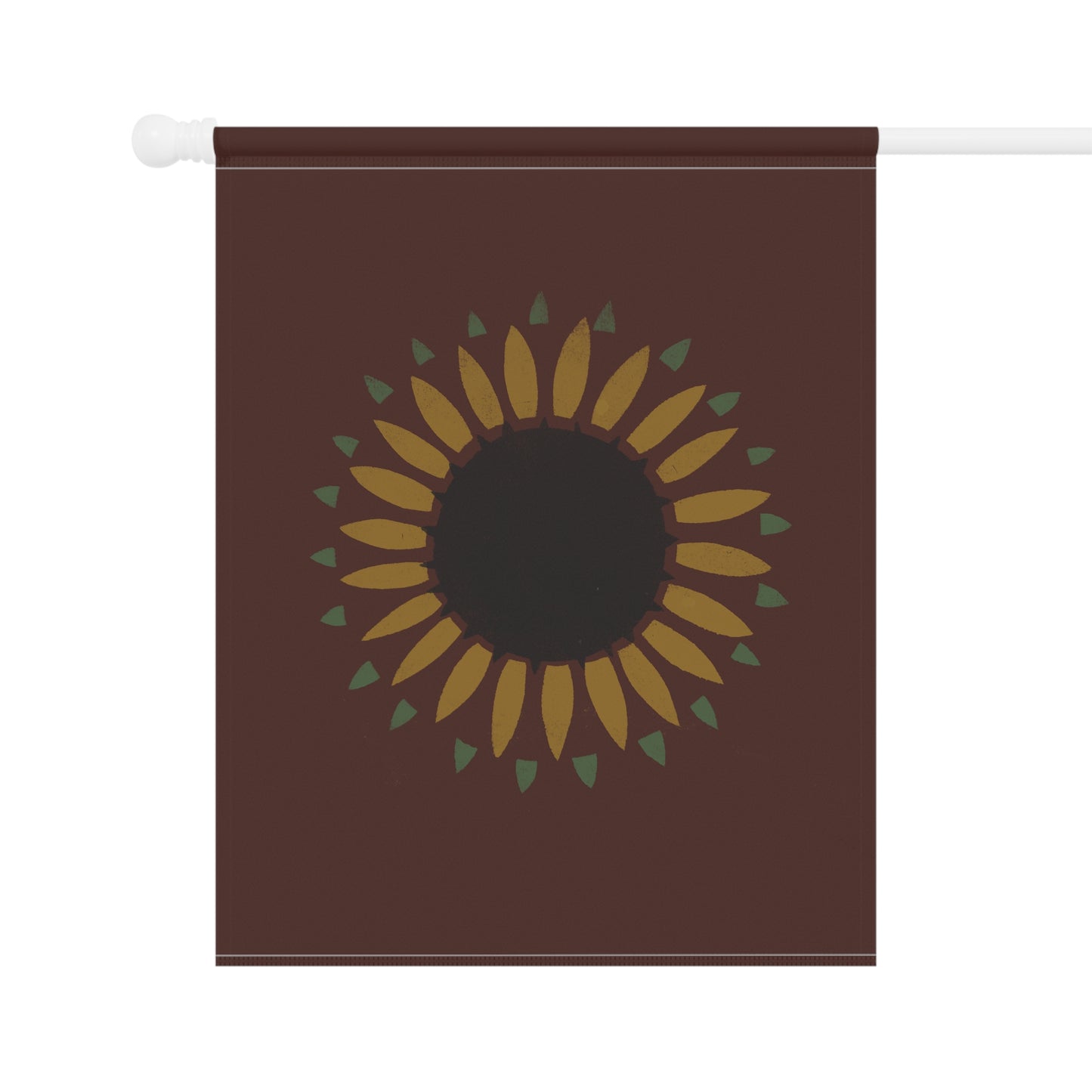Sunflower Stencil on Red Early American Garden & House Banner