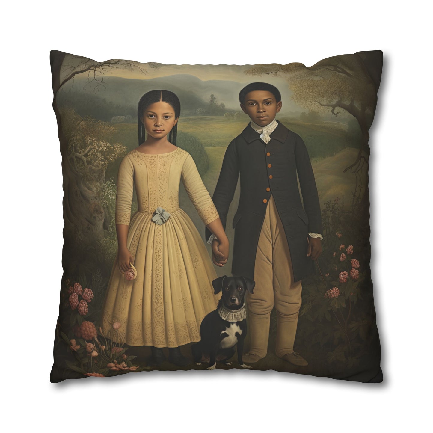 The Twins Square Poly Canvas Pillowcase