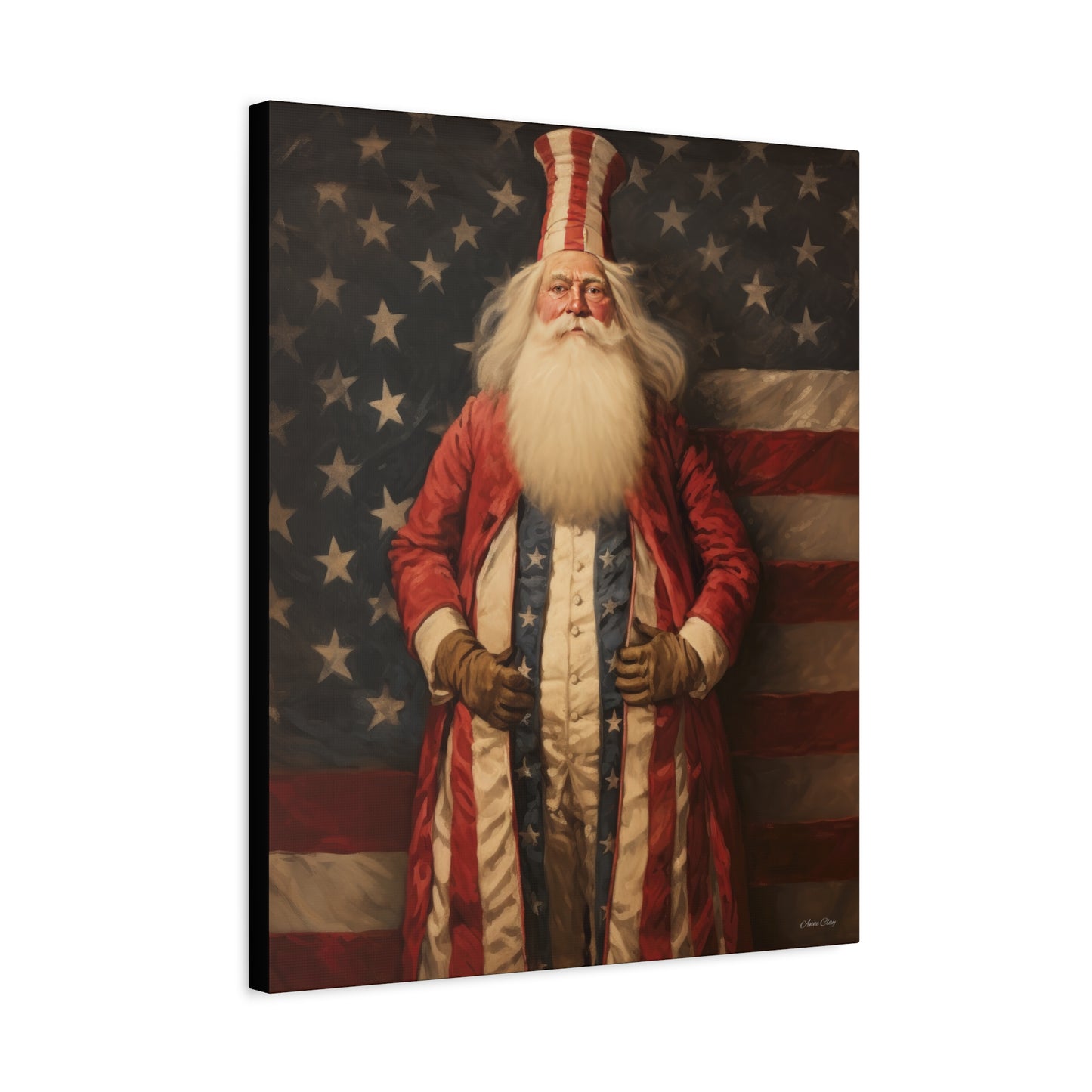 Santa Sam Americana Matte Canvas, Stretched, 1.25"
