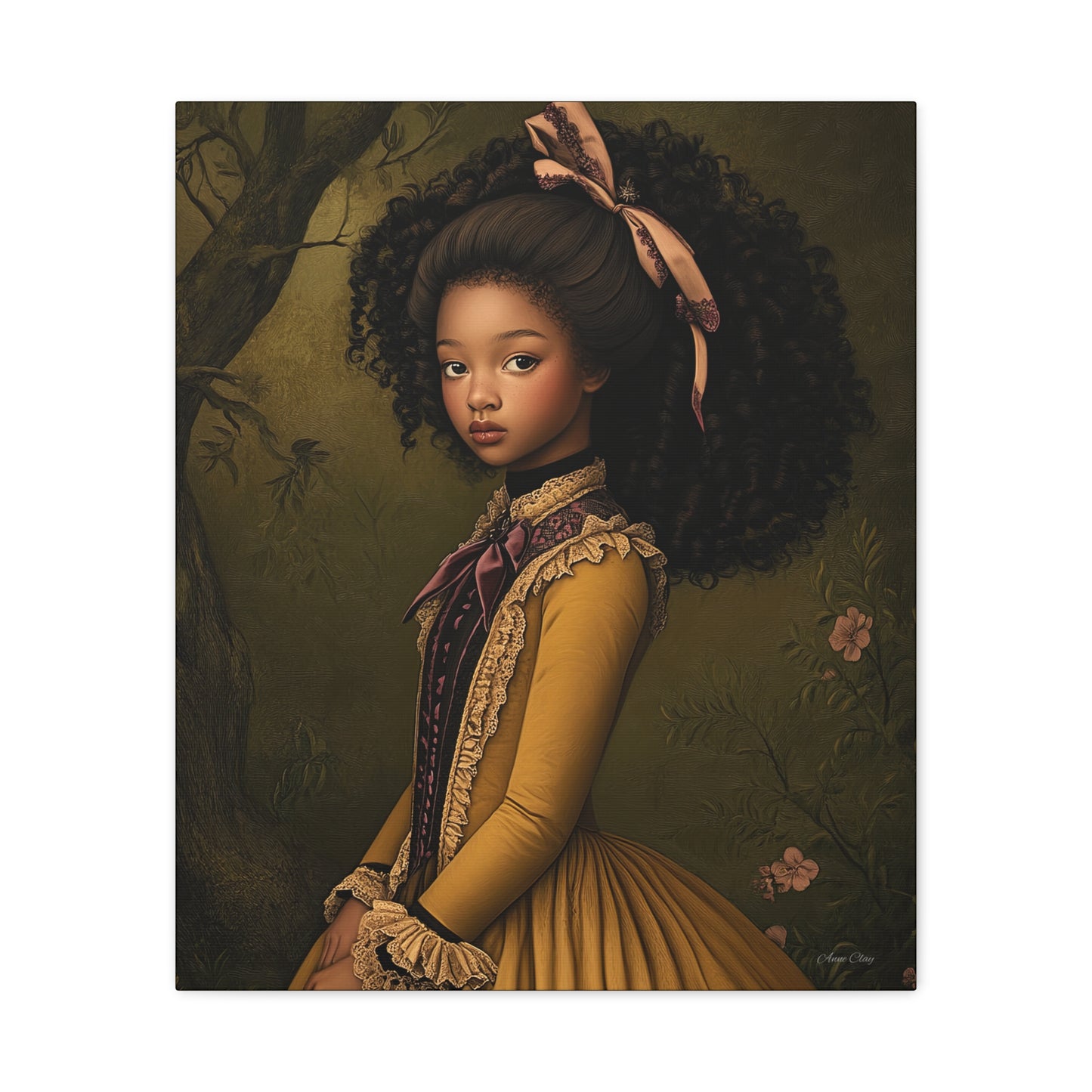 Elegant Stretched Canvas Art Print, Vintage Portrait, Home Decor, Wall Art, Gift for Art Lovers, Gallery Wall