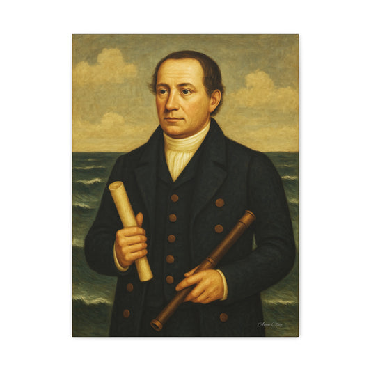Nautical Portrait Canvas Art Print, Wall Art, Historic Decor, Maritime Home Decor, Gift for Nautical Lovers