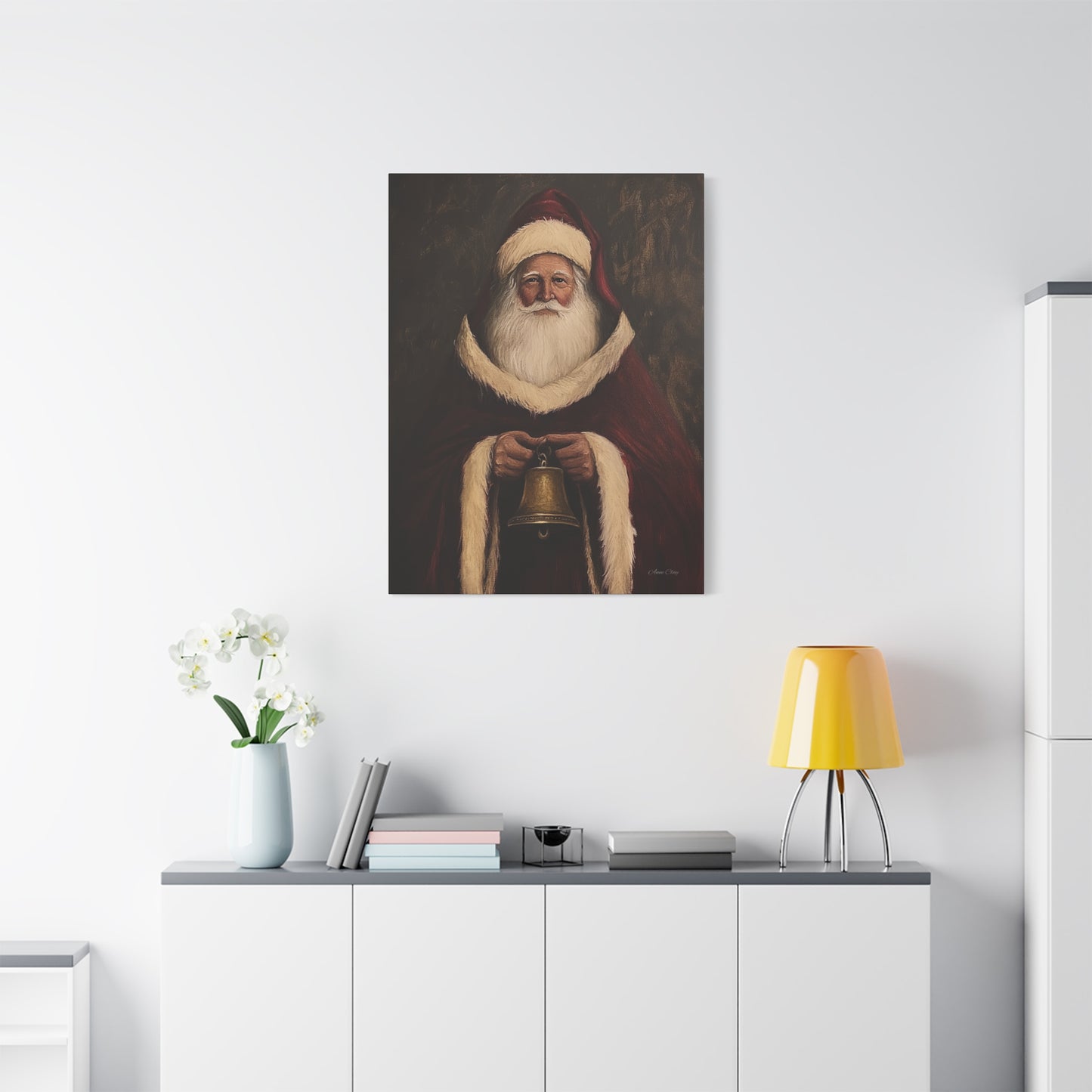 Santa Bell Matte Canvas, Stretched, 1.25"