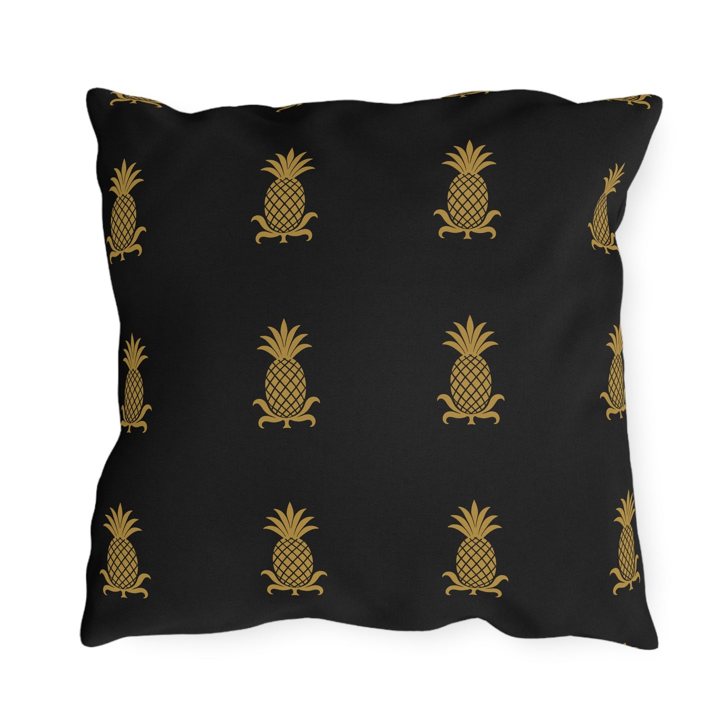 Golden Pineapple Outdoor Pillows - Tropical Decor, Garden Accessories, Patio Cushions, Summer Vibes, Home Decor