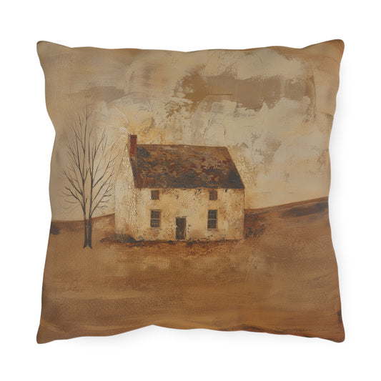 Primitive House Outdoor Pillows