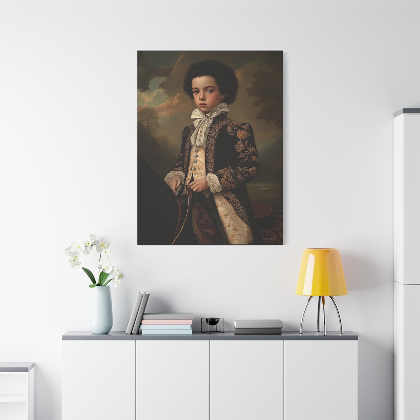 Vintage Portrait Canvas Print, Wall Art, Home Decor, Gift for Art Lovers, Classic Decor, Renaissance Style Artwork