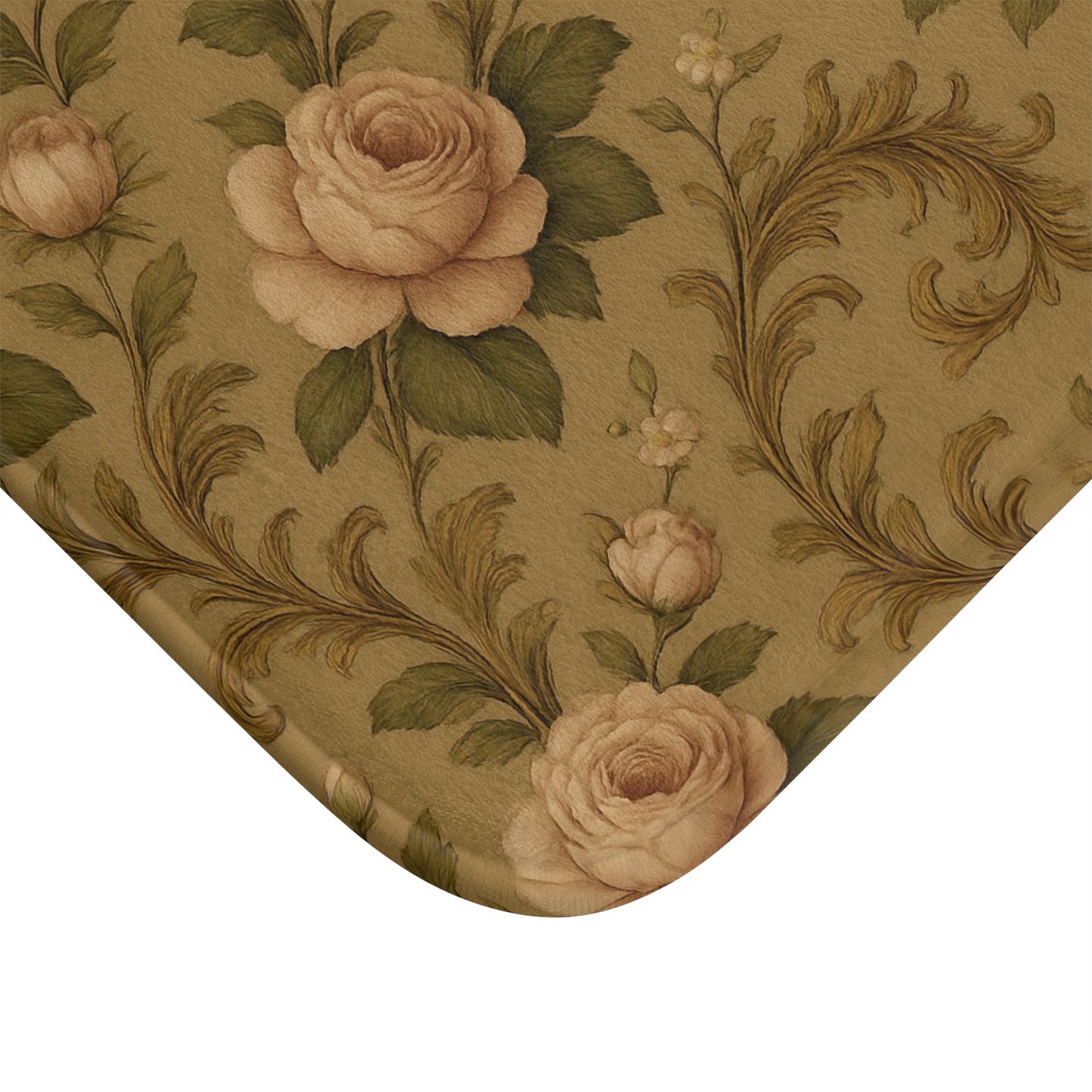 Vintage Floral Bath Mat, Cozy Bathroom Decor, Gift for Her, Rustic Home Accent, Mother's Day, Shabby Chic Style
