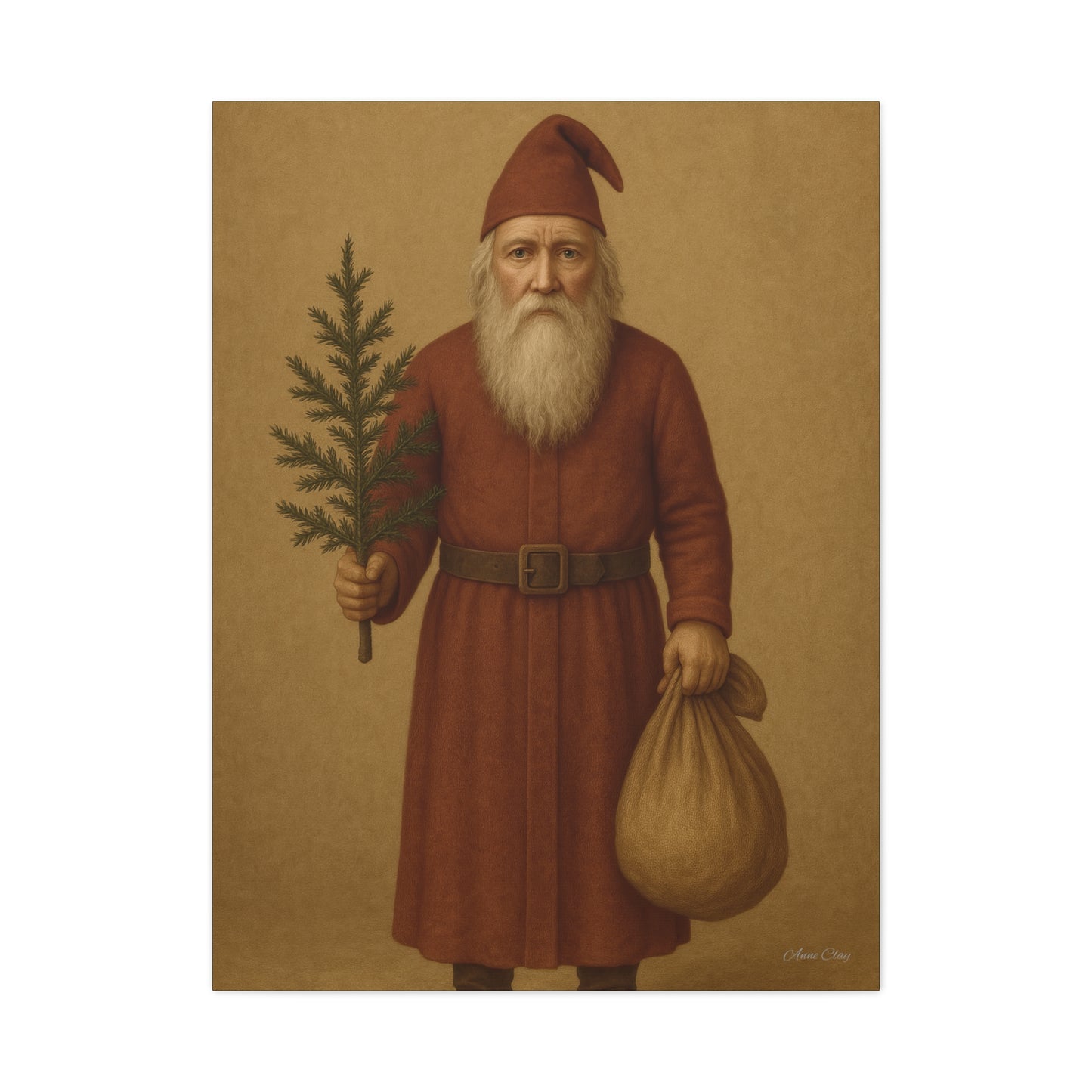 Vintage Santa Canvas Wall Art