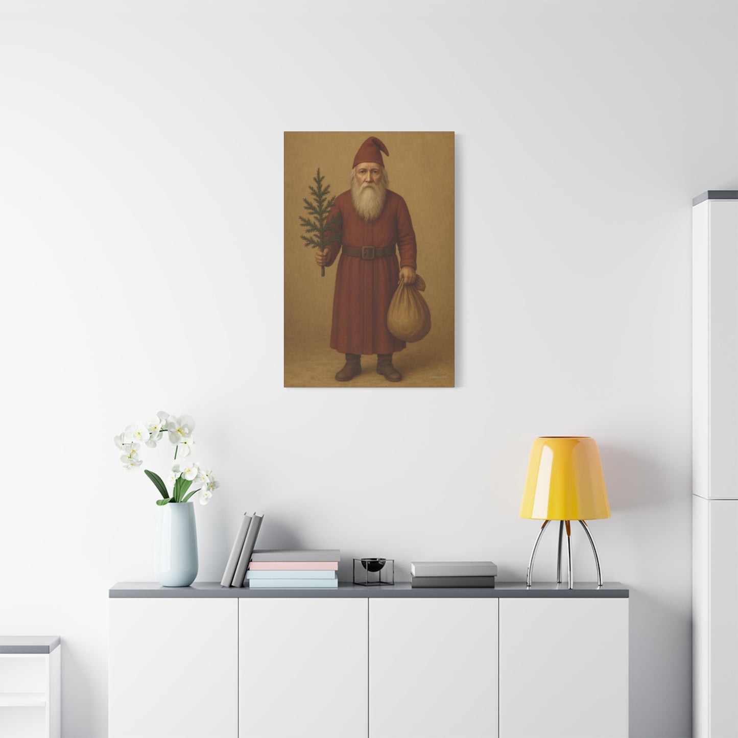 Vintage Santa Canvas Wall Art