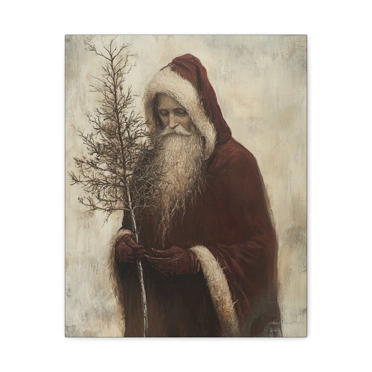 Humble Santa Matte Canvas, Stretched, 1.25"