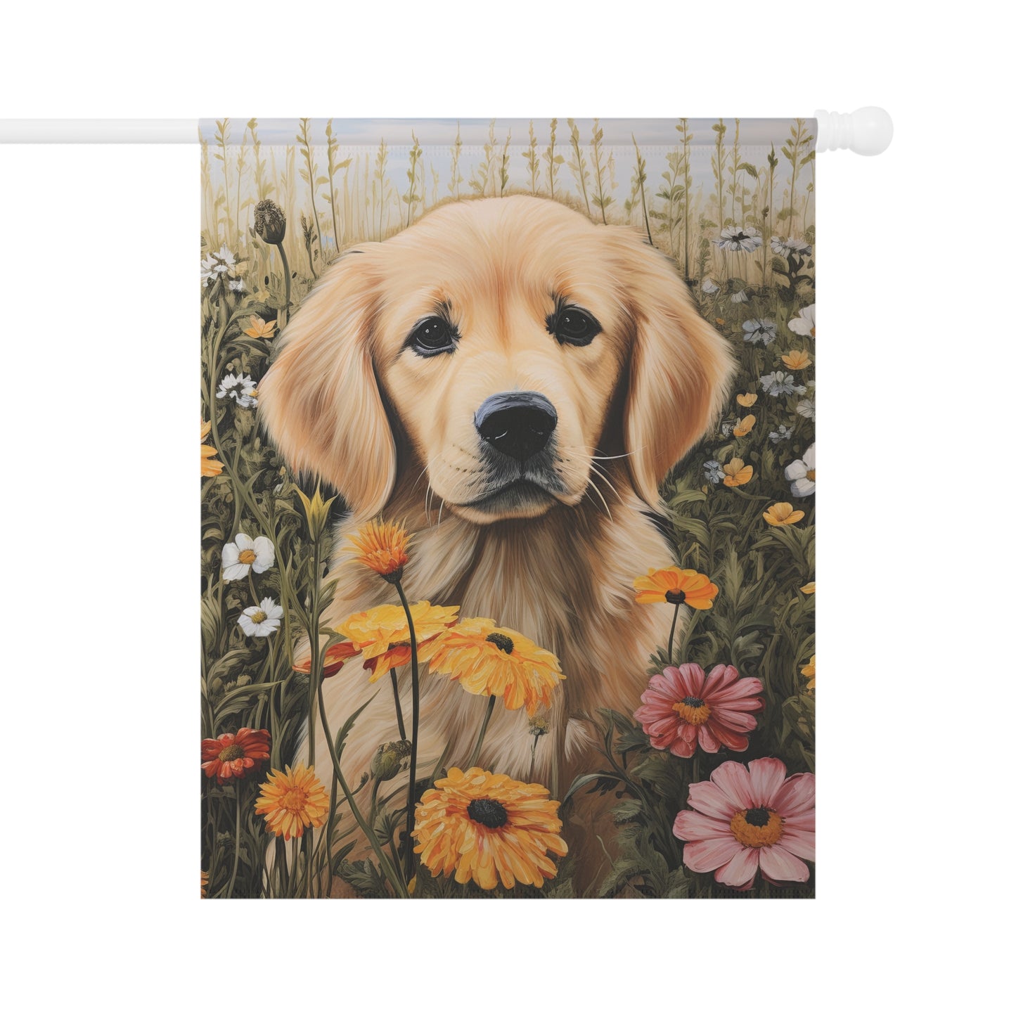 Golden Retriever Puppy Garden & House Banner