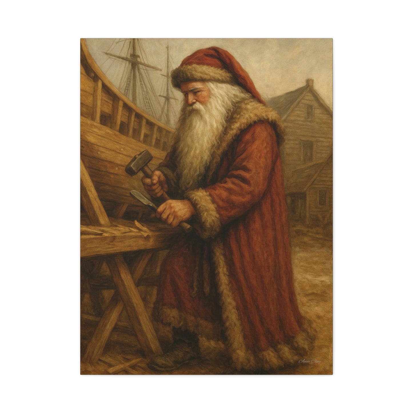 Santa Claus Artisan Matte Canvas Wall Art