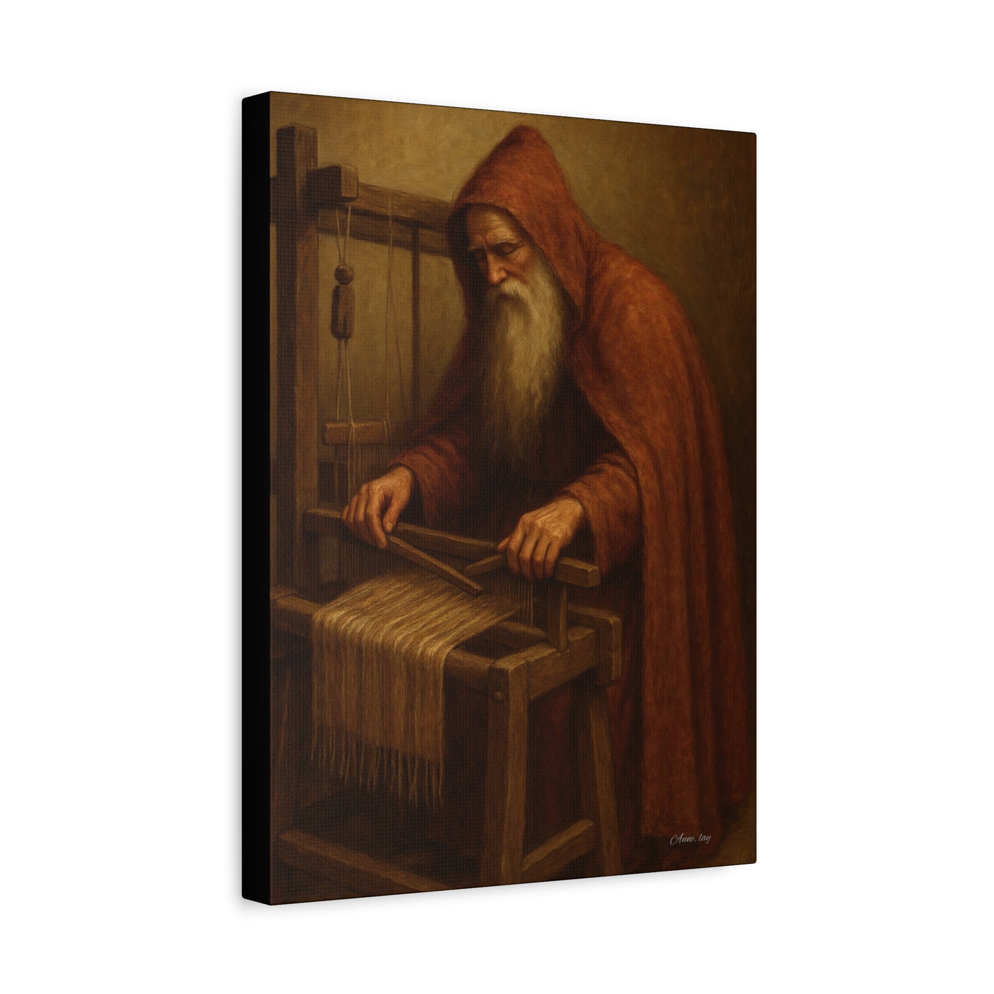 Artistic Matte Canvas Wall Art - Weaver's Wisdom Old World Santa
