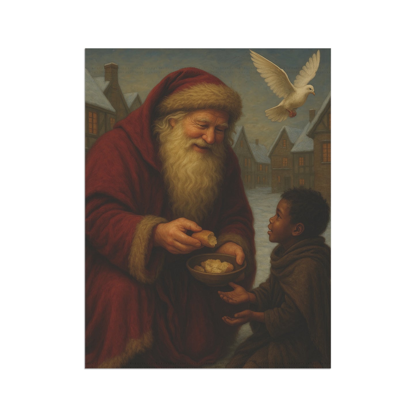 Christmas Garden Flag with Santa Claus Design