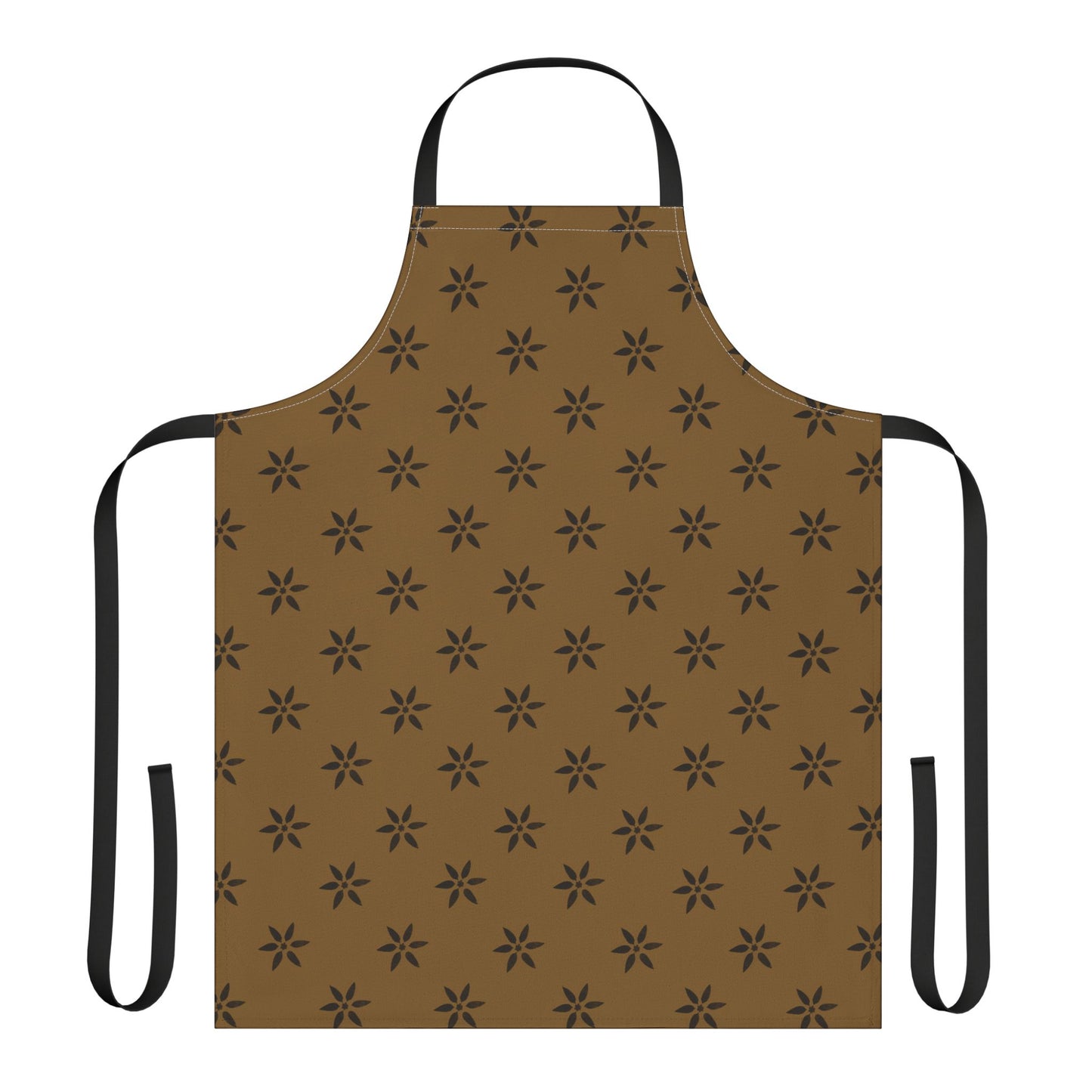 Black Petal on Deep Gold Apron, 5-Color Straps (AOP)