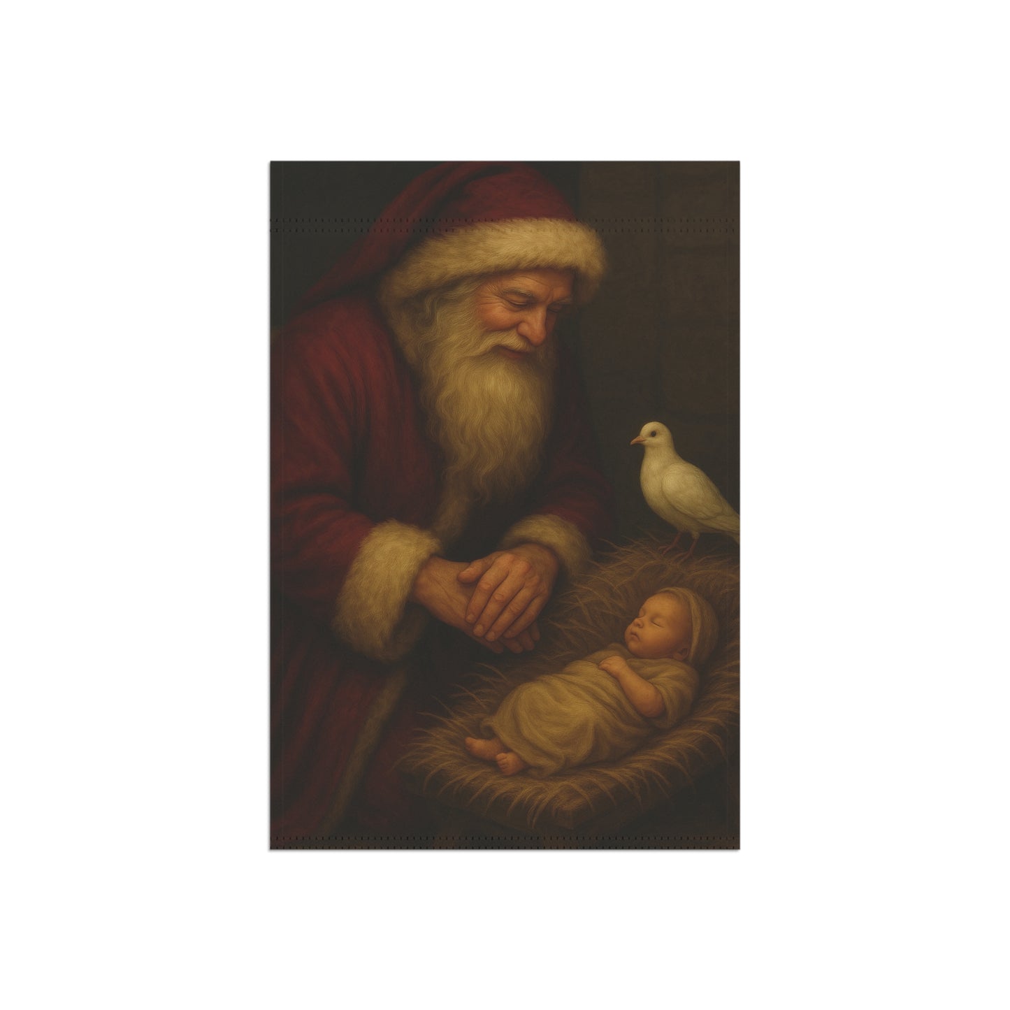 Christmas Garden & House Banner - Santa and Nativity Scene Decoration