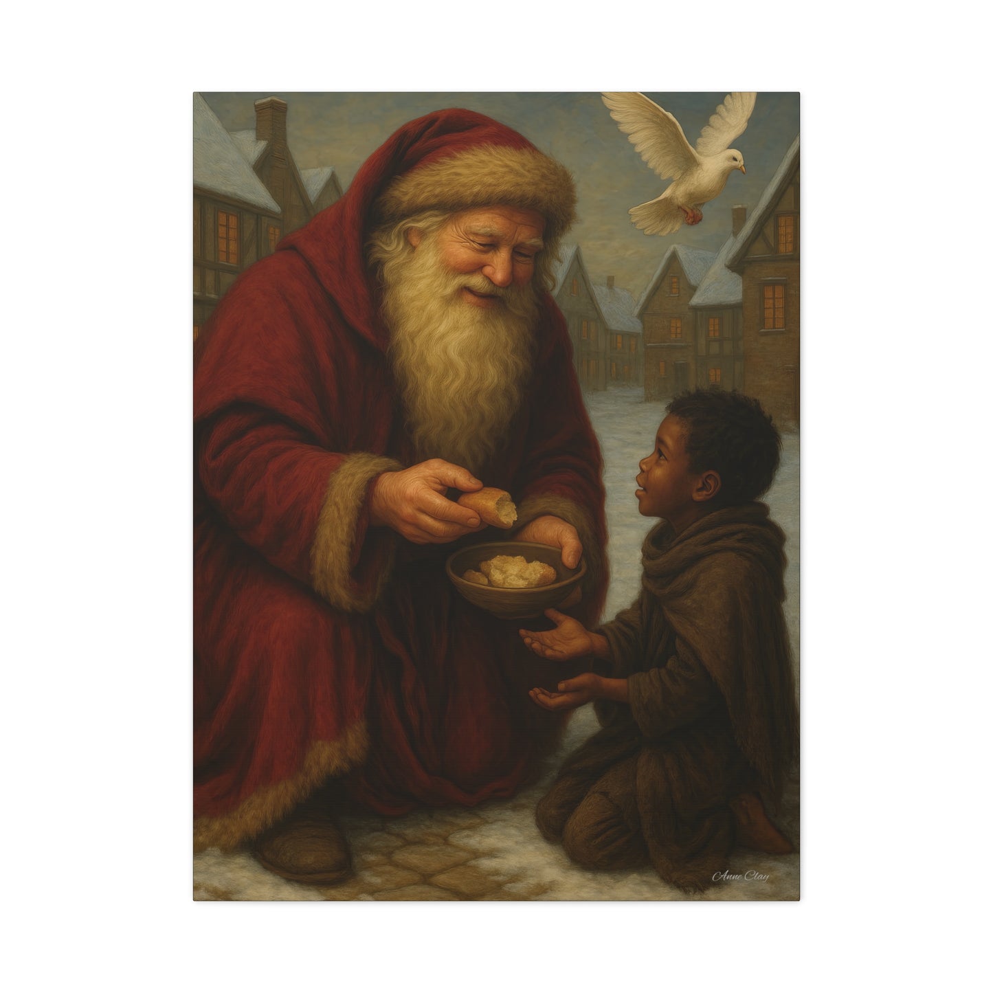 Spirit of Christmas Santa Giving Joy Canvas Print