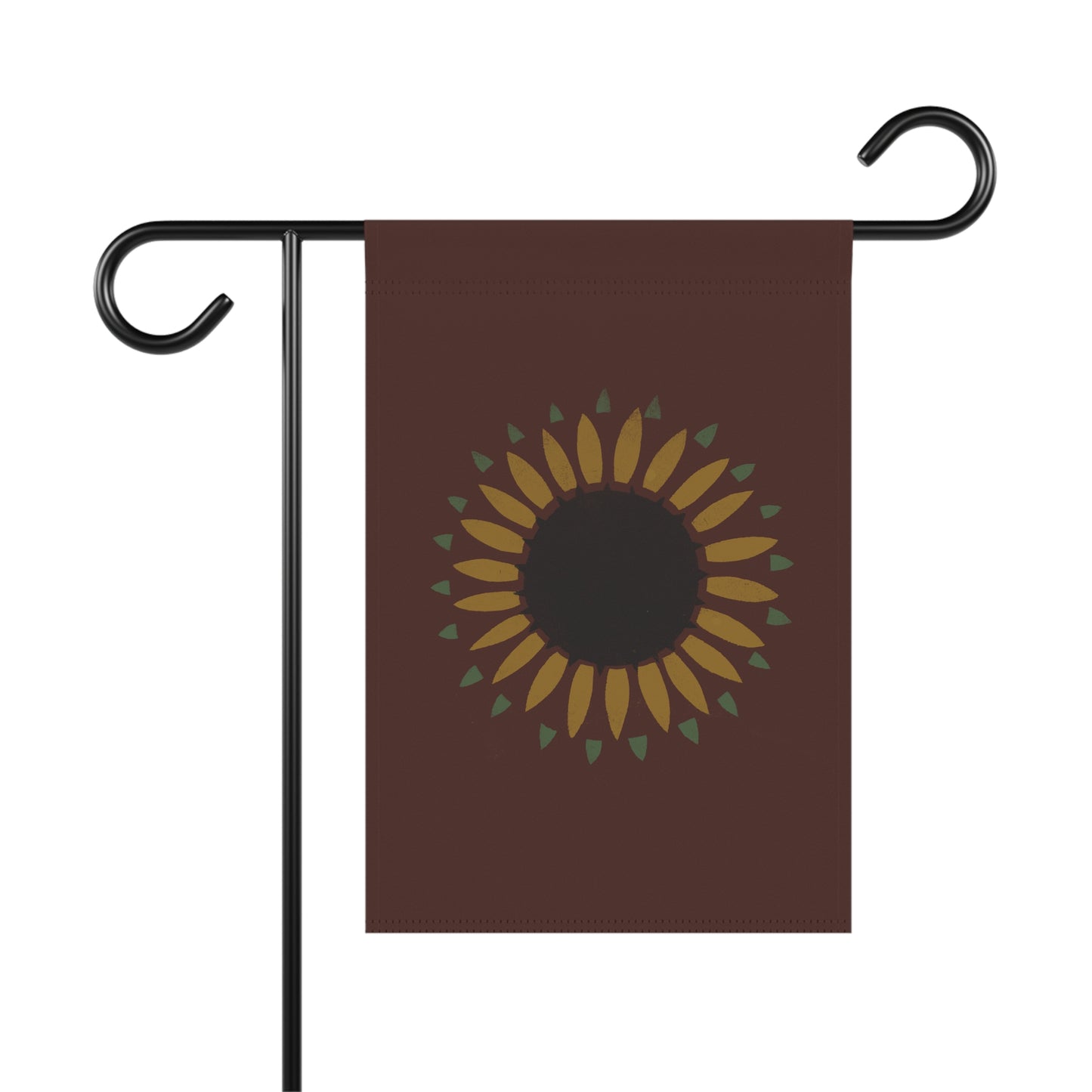Sunflower Stencil on Red Early American Garden & House Banner