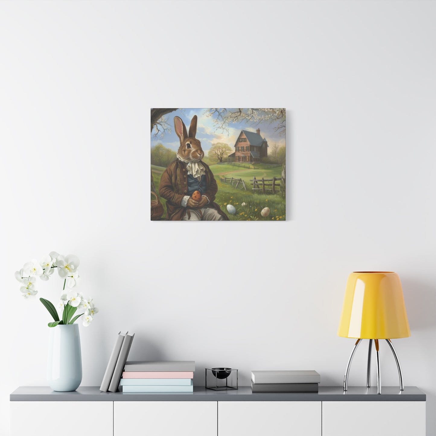 Easter Memories Easter Bunny Canvas Art - Charming Stretched Print for Spring Decor