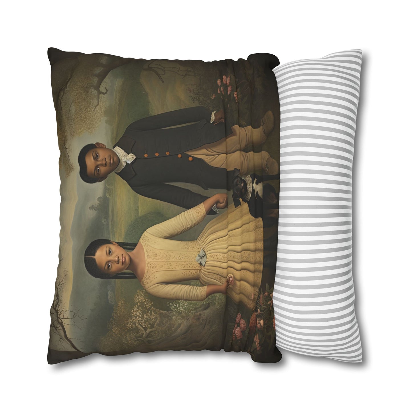 The Twins Square Poly Canvas Pillowcase