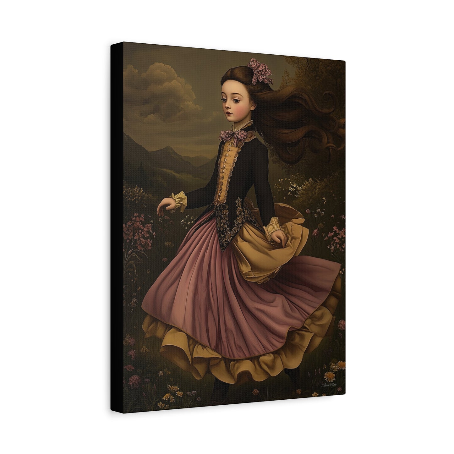 Stretched Canvas Wall Art - Ethereal Dancing Girl, Vintage Home Decor, Whimsical Art for Living Room, Unique Gift for Her, Enchanting [...]
