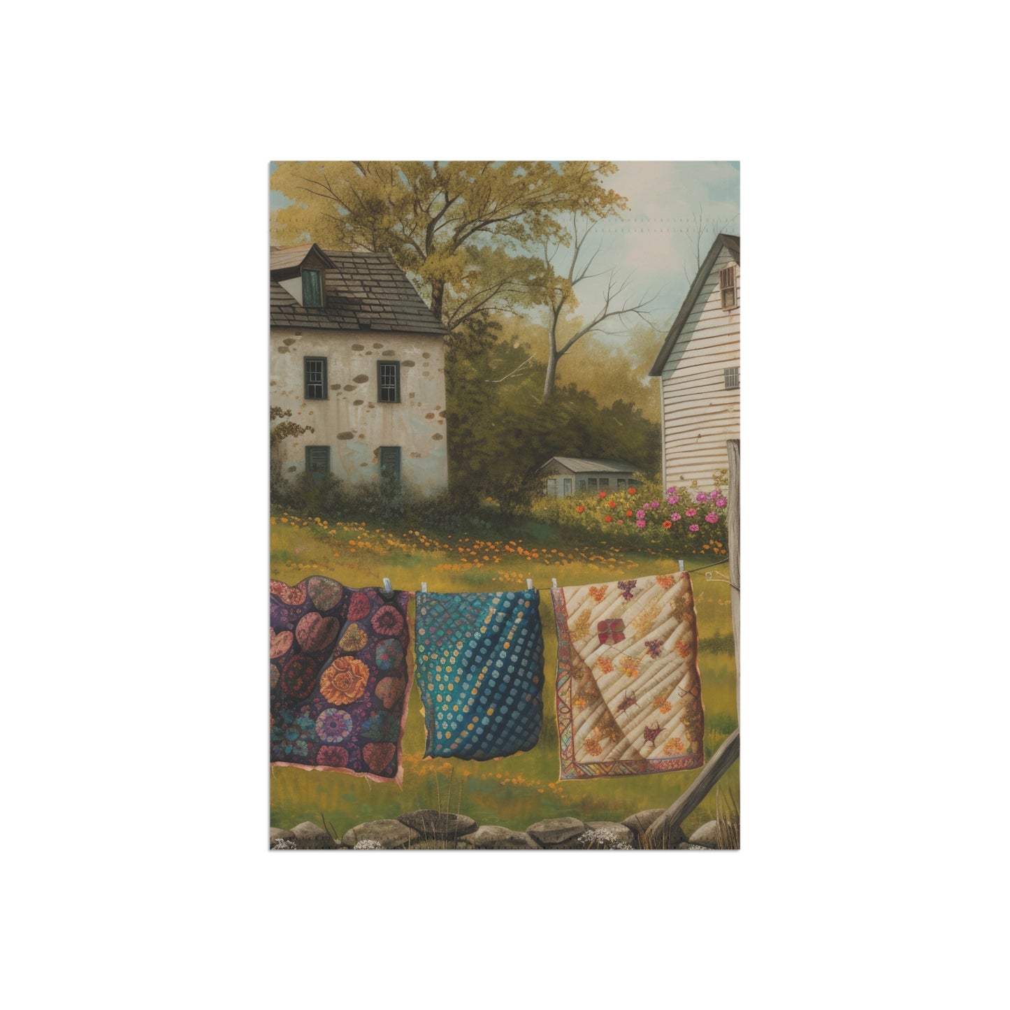 Country Quilts Garden & House Banner