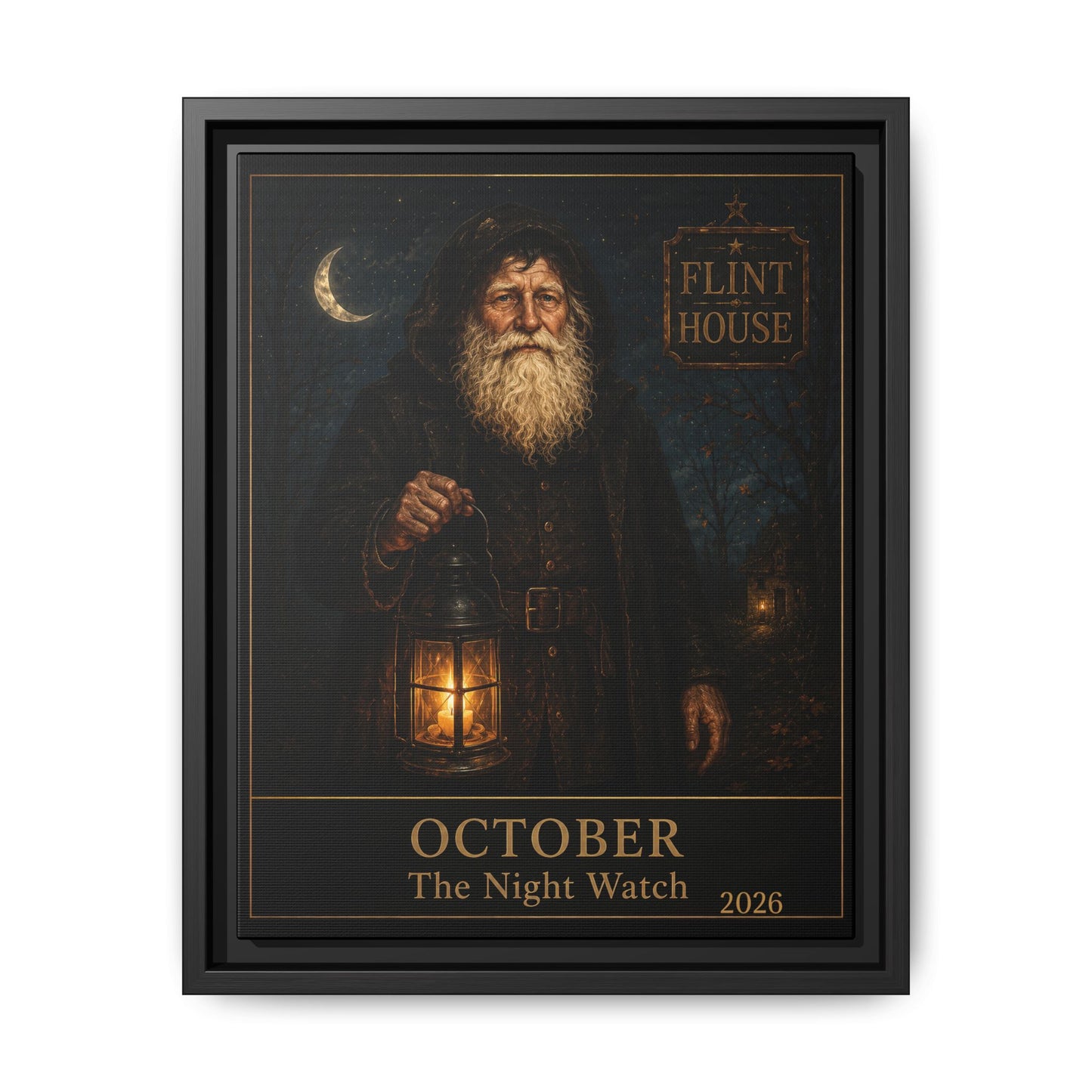 October ‘The Night Watch’ Framed Matte Canvas Wall Art
