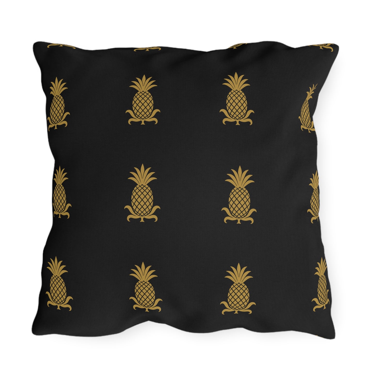 Golden Pineapple Outdoor Pillows - Tropical Decor, Garden Accessories, Patio Cushions, Summer Vibes, Home Decor