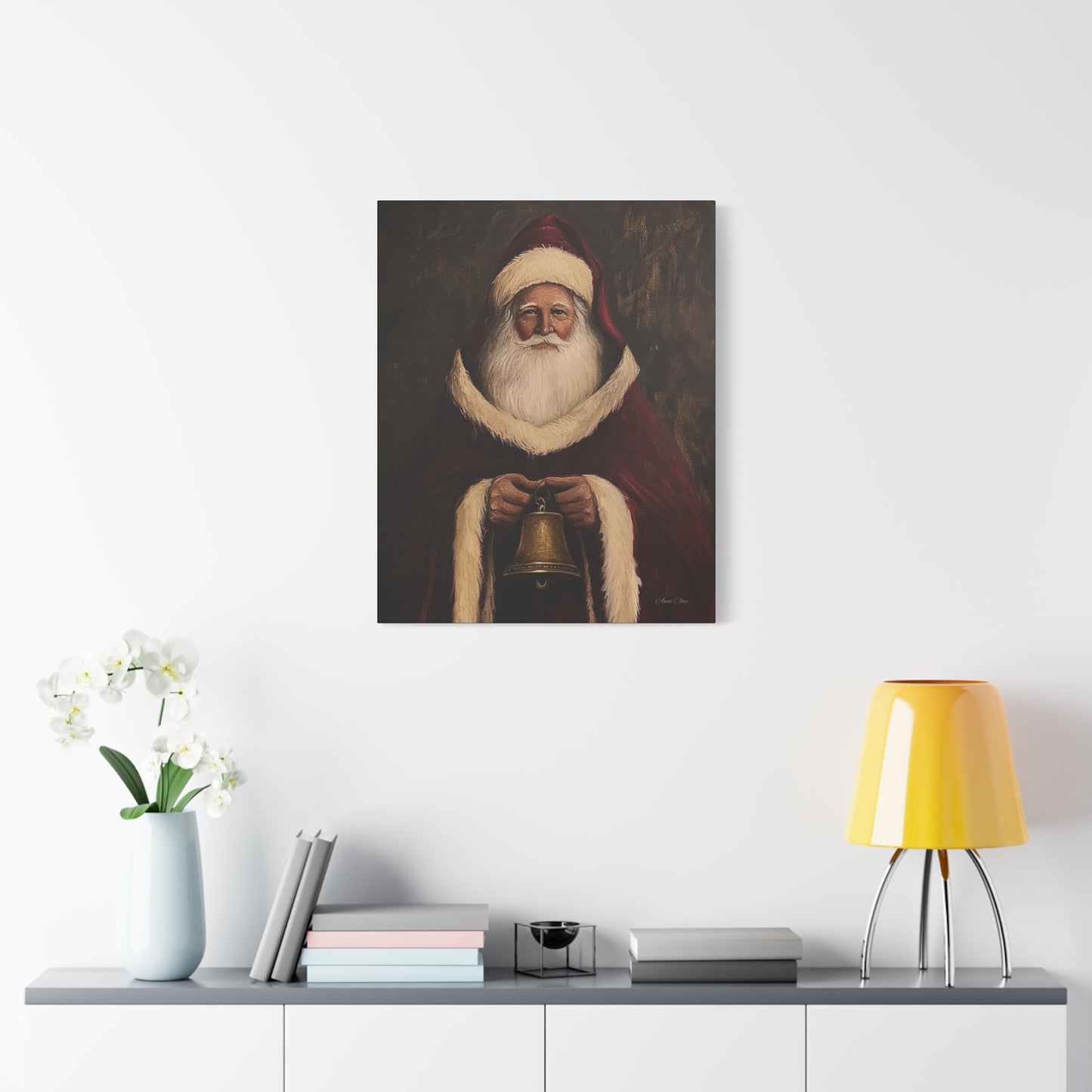 Santa Bell Matte Canvas, Stretched, 1.25"