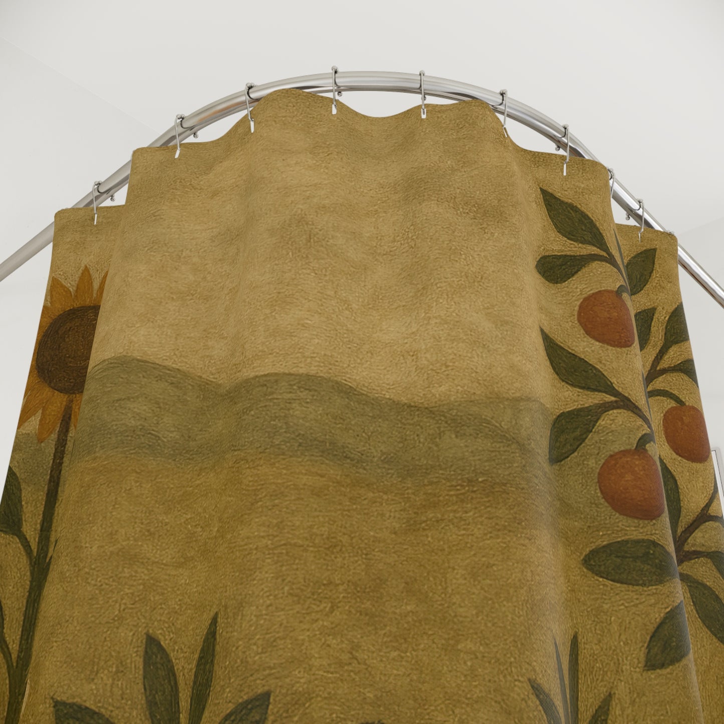 Rustic Floral Shower Curtain, Vintage Home Decor, Bathroom Accessories, Nature Inspired, Farmhouse Style, Gift for Her