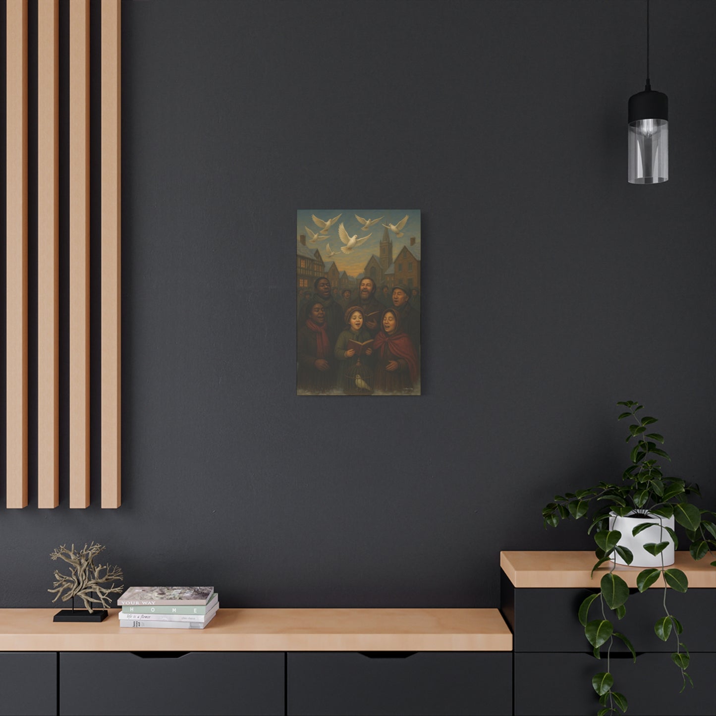 Peace on Earth Good Will Toward All People Inspirational Canvas Art: 'Peaceful Hymn' Stretched Print