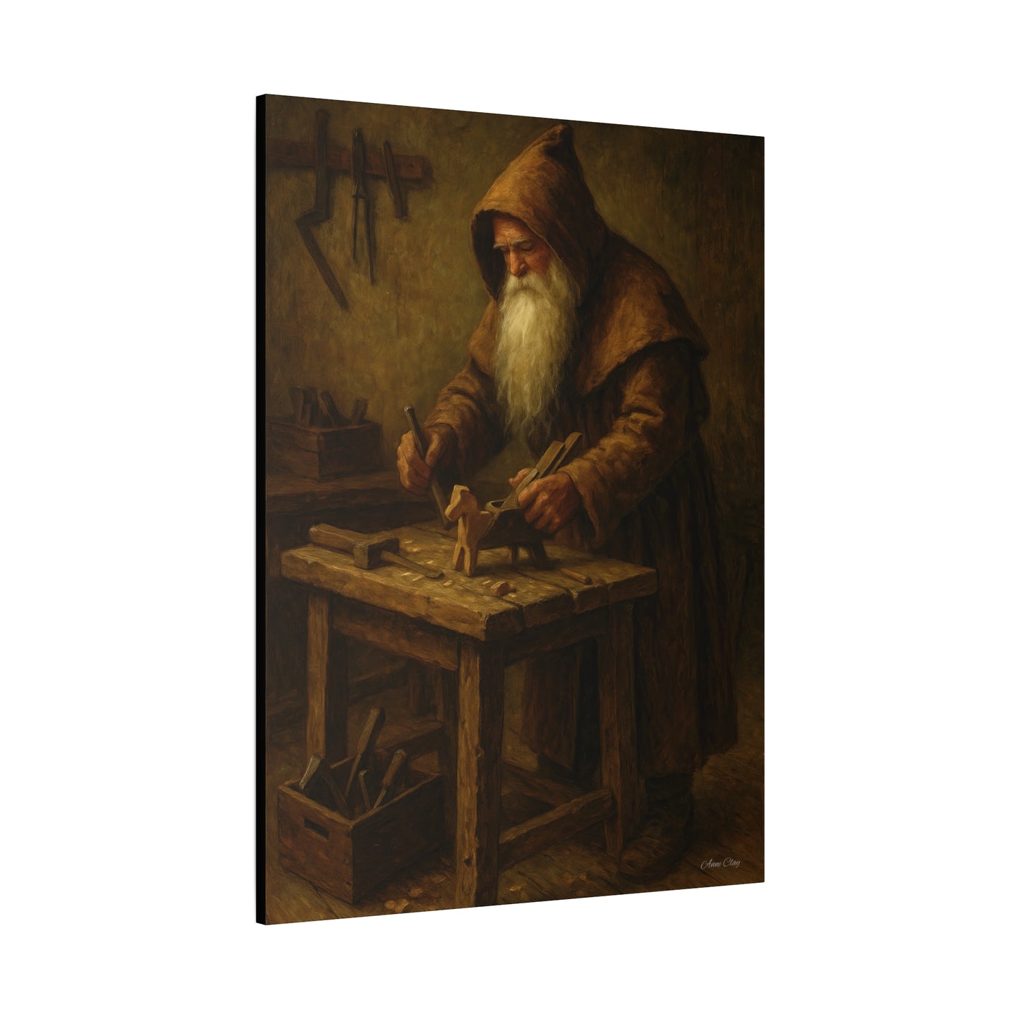 Craftsmanship Wall Art - Vintage Woodworker Canvas Print