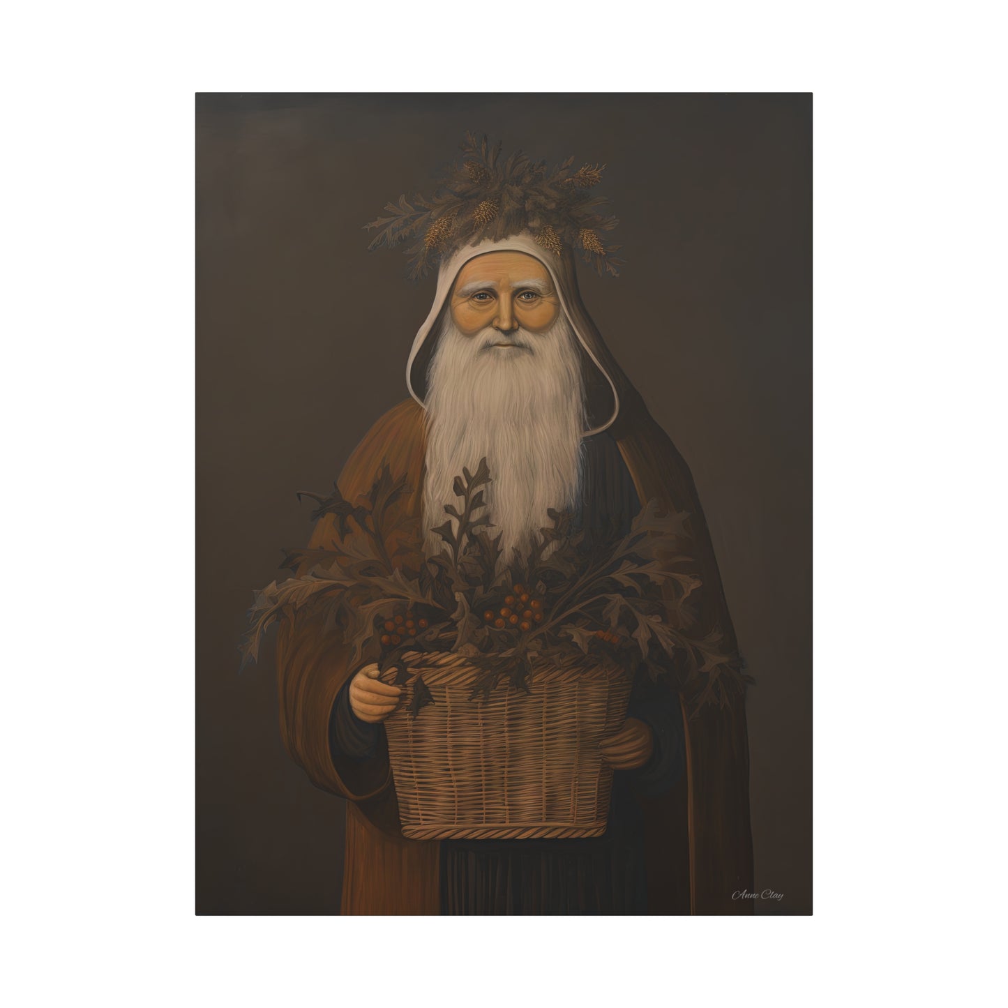 Muted Colonial Santa Matte Canvas, Stretched, 1.25"