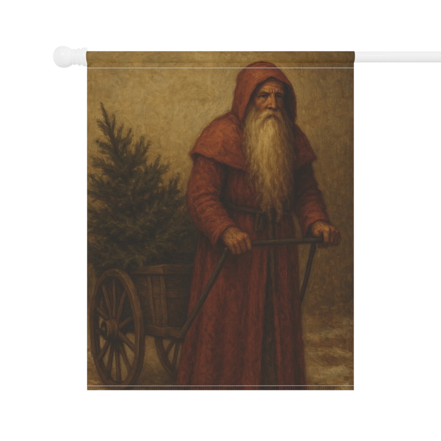 Festive Garden Banner with Winter Scene