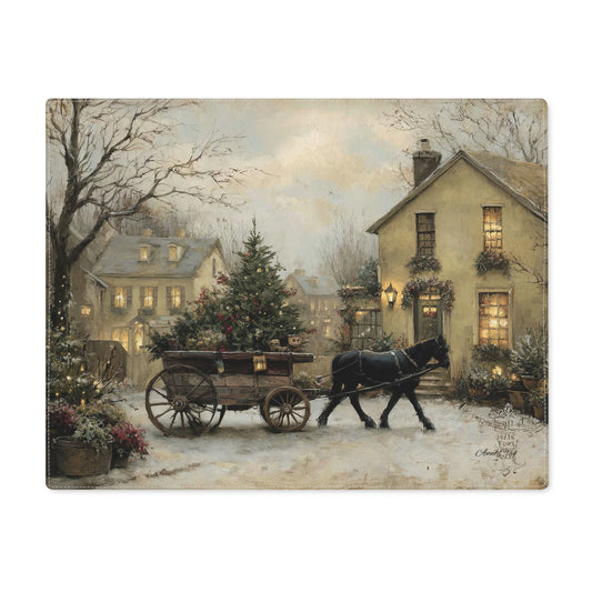 Winter Scene Placemat, Cozy Cooking Gift, Vintage Holiday Decor, Table Setting for Christmas, Festive Kitchen Accessories, Rustic [...]