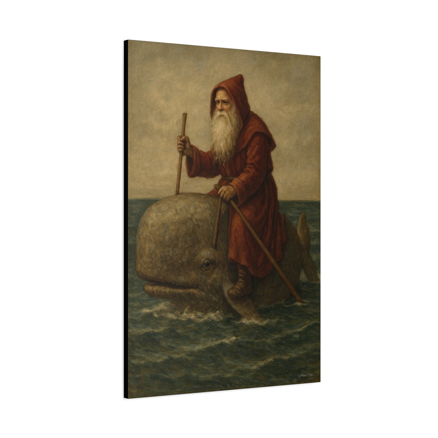 Whimsical Whale Art Canvas Print