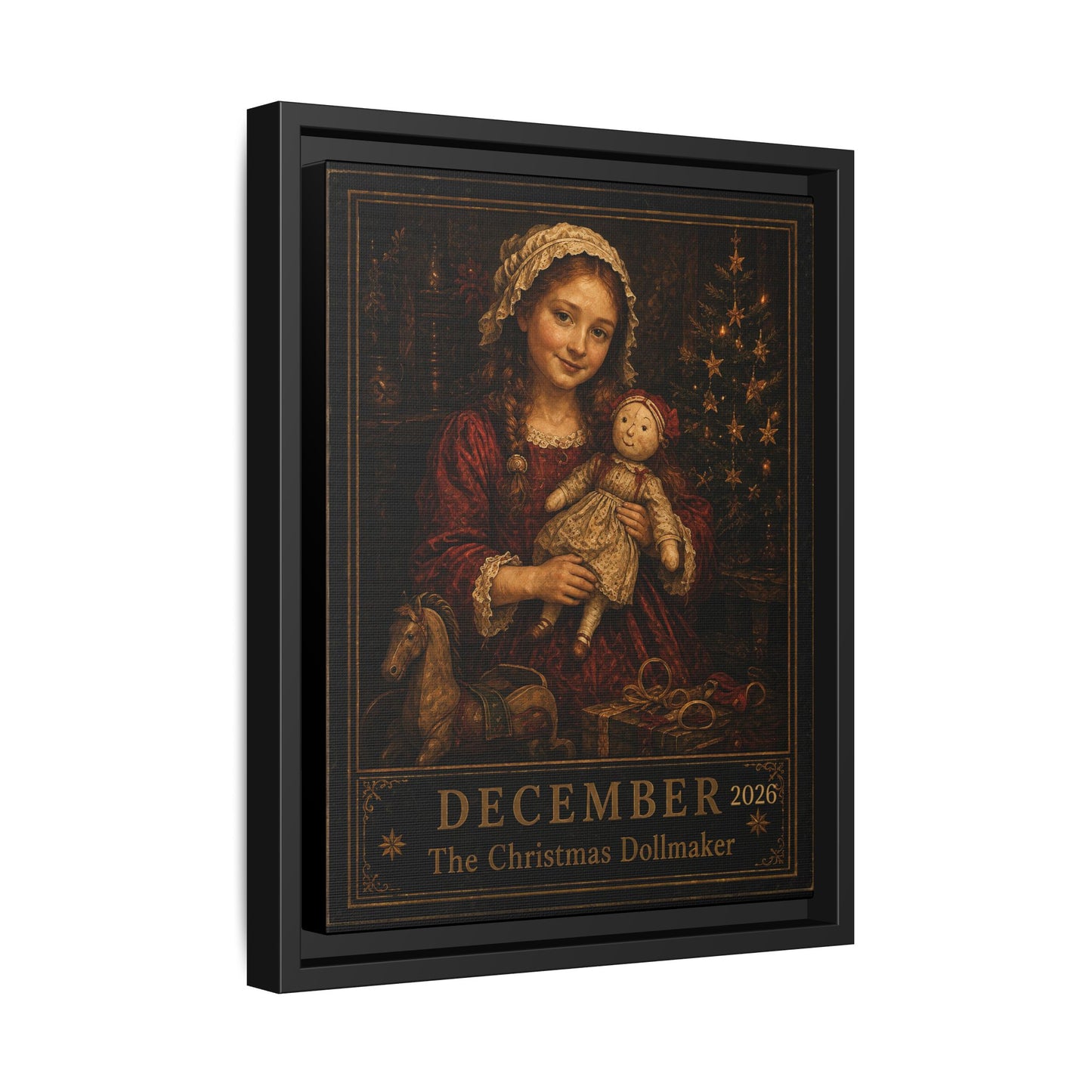 Framed Matte Canvas Print — "December: The Christmas Dollmaker"FLINT HOUSE COLLECTIONS