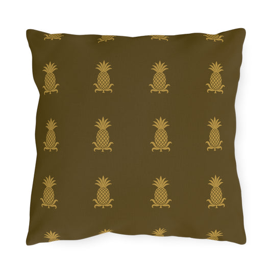 Pineapple Print Outdoor Pillows, Tropical Garden Cushion Covers, Summer Décor, Patio Accessories, Beach House Style