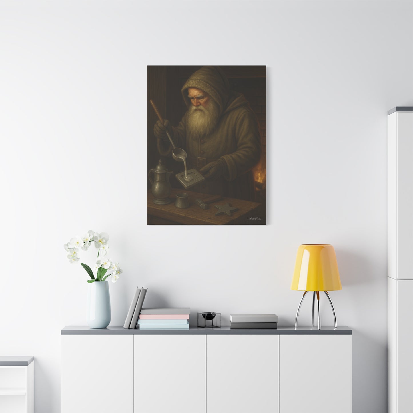 Artistic Matte Canvas Print - Mystic Blacksmith Design