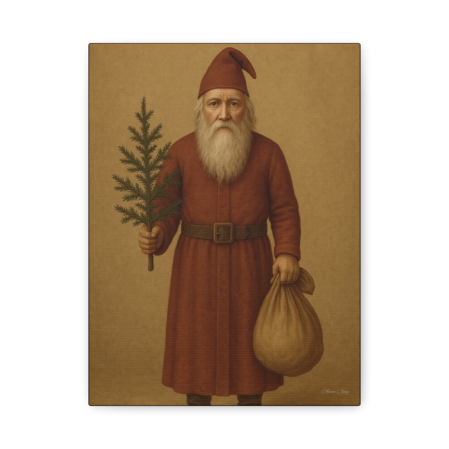 Vintage Santa Canvas Wall Art