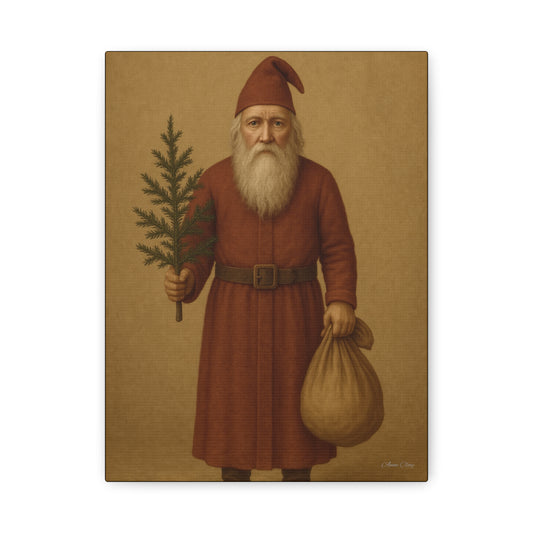 Vintage Santa Canvas Wall Art