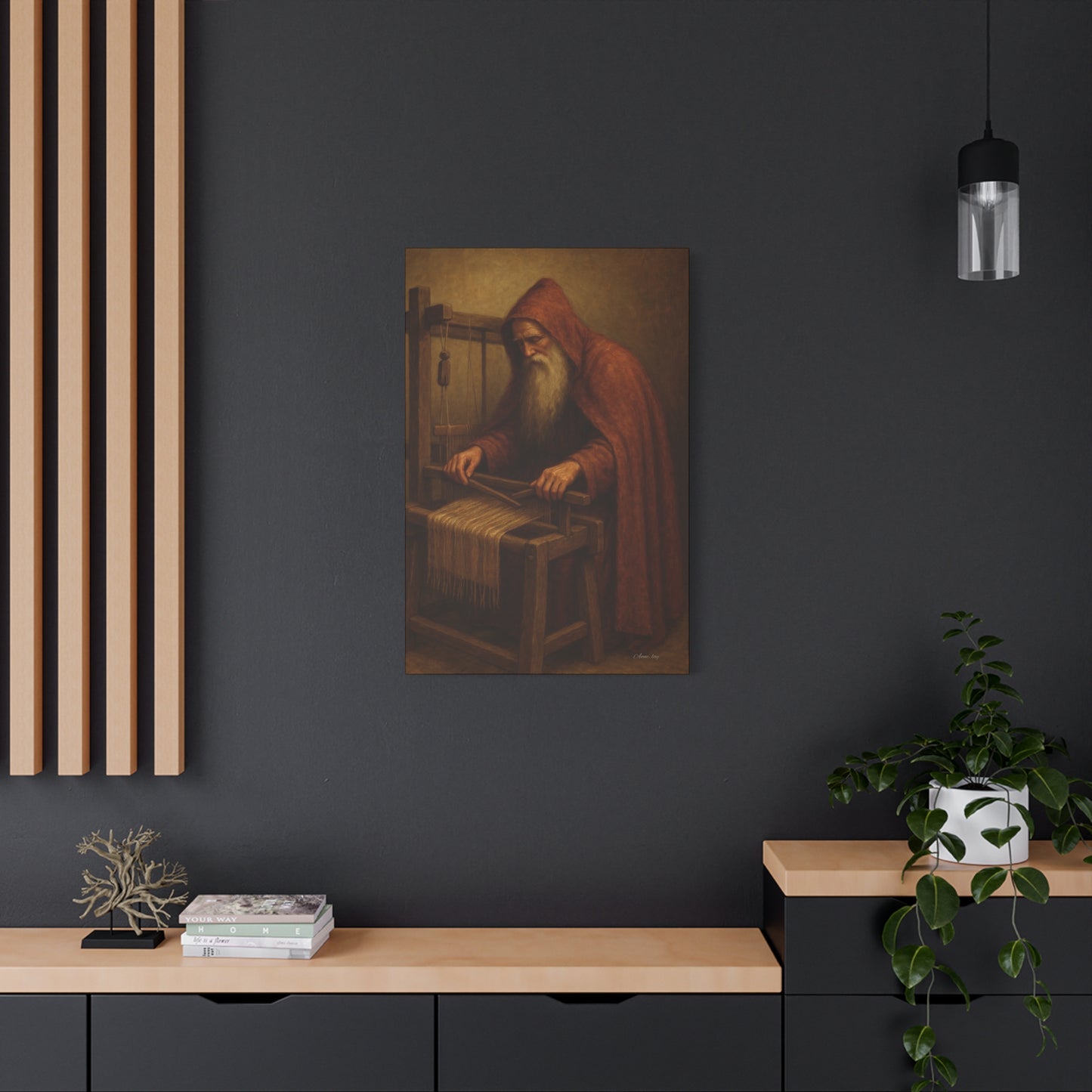 Artistic Matte Canvas Wall Art - Weaver's Wisdom Old World Santa