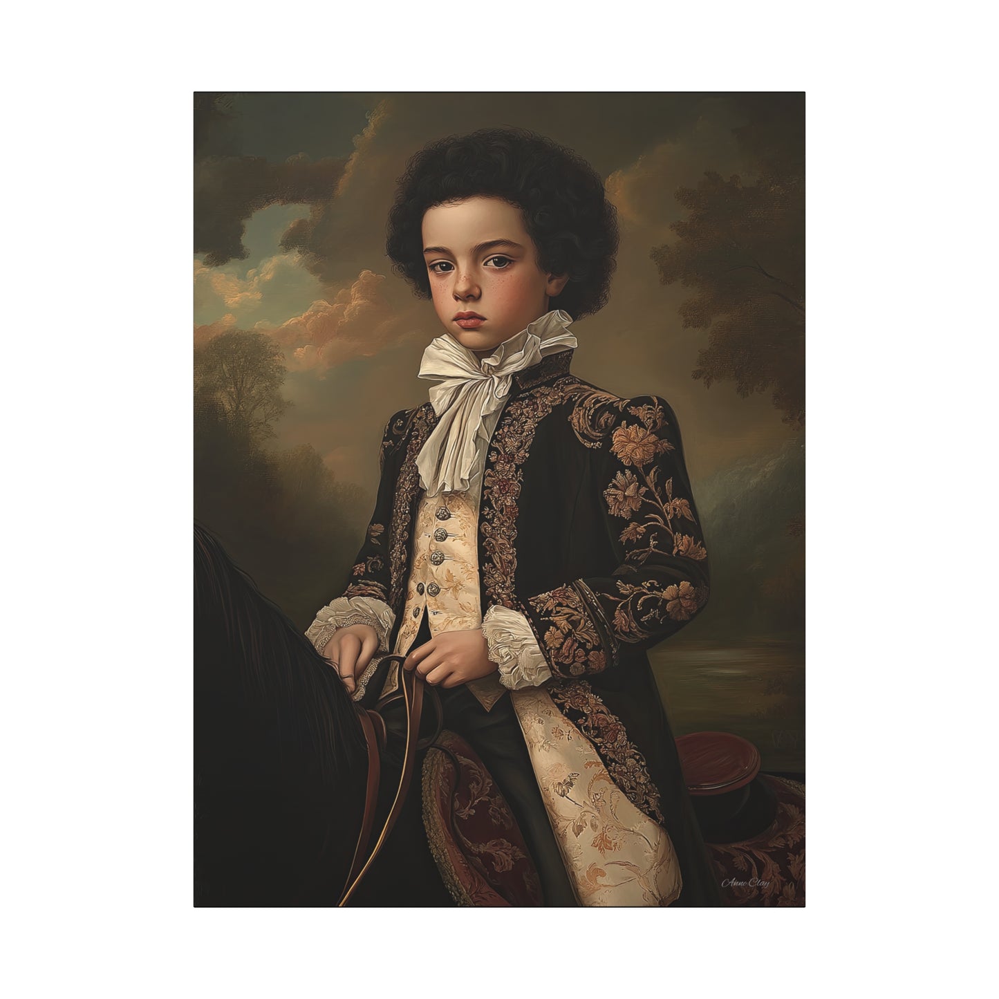 Vintage Portrait Canvas Print, Wall Art, Home Decor, Gift for Art Lovers, Classic Decor, Renaissance Style Artwork