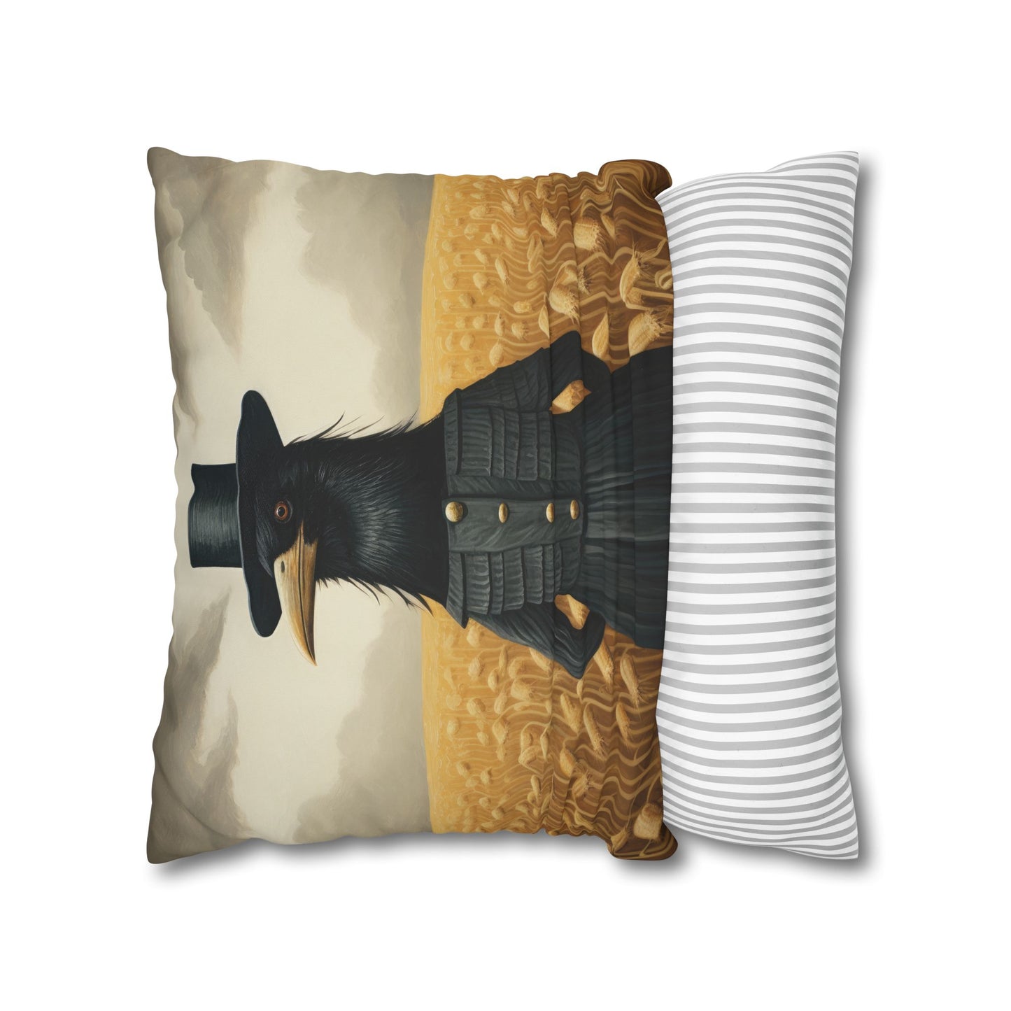 Proper Crow Square Poly Canvas Pillowcase