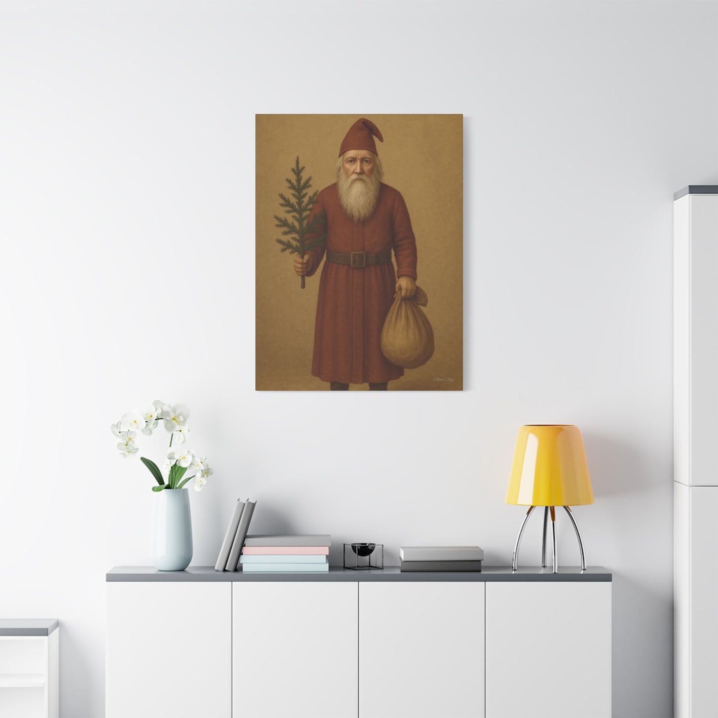 Vintage Santa Canvas Wall Art